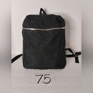 Athleta Women's Backpack Purse Black Mesh Nylon Zippered Please Read